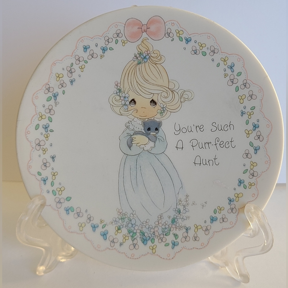 Precious Moments You're Such A Perfect Aunt Cat Gift Collectible Porcelain Plate